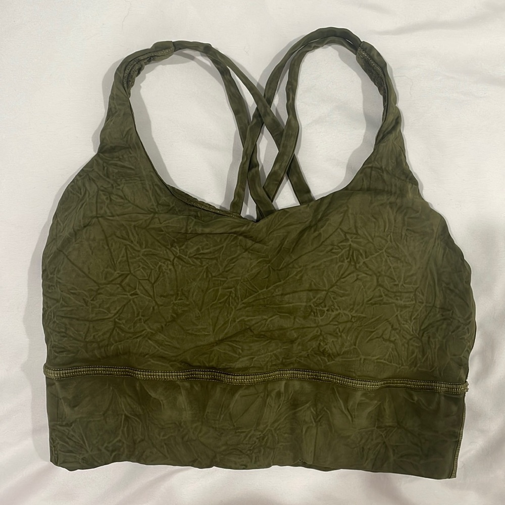 Green Acid Wash Lululemon Cross Strap Bra